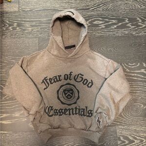 Light brown essentials fear of god hoodie